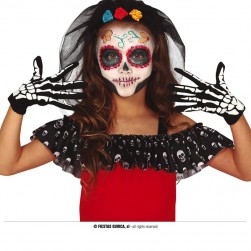 Buy Children Skeleton Gloves, 22 Cms in Kuwait