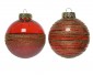 Christmas Bauble Shatterproof Tranparent glitter (2asstd.)