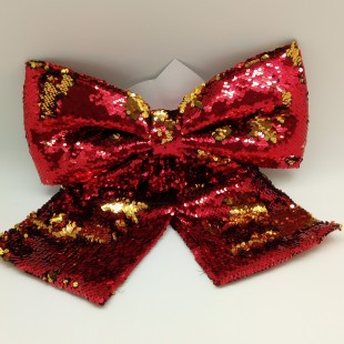  Christmas Ribbon Paillet 40x40-red in Salwa