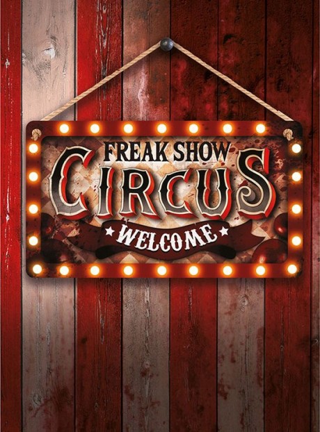 CIRCUS SIGN, 35X20 CMS. WOOD