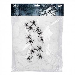 Buy Cobweb 250g White With 12 Spiders in Kuwait