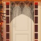 DECOR.BLACK LACE DOOR, BATS 95X100 CM