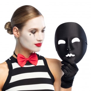  Face Mask Mime Black in Kuwait