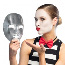 Buy Face Mask Mime Silver in Kuwait