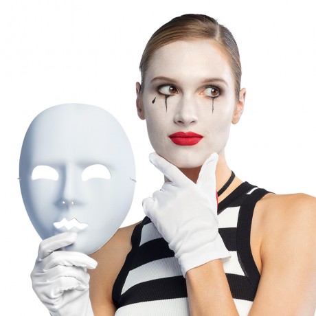 Face Mask Mime White