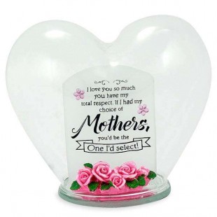 Buy Glass Heart Quotation- Mother in Kuwait