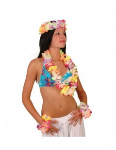  Hawaiian Set Sunshine ( Headband, 2 Bracelets, Lei) Costumes in Shuwaikh