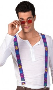  Hippie Peace Sign Suspenders Costumes in Shuwaikh