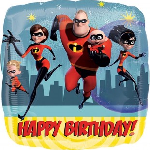  Incredibles Happy Birthday Standard Foil Balloon Accessories in Kuwait