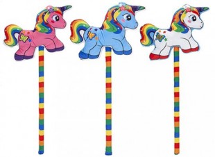  Printed Plush Unicorn On Rainbow Stick  Accessories in Salwa