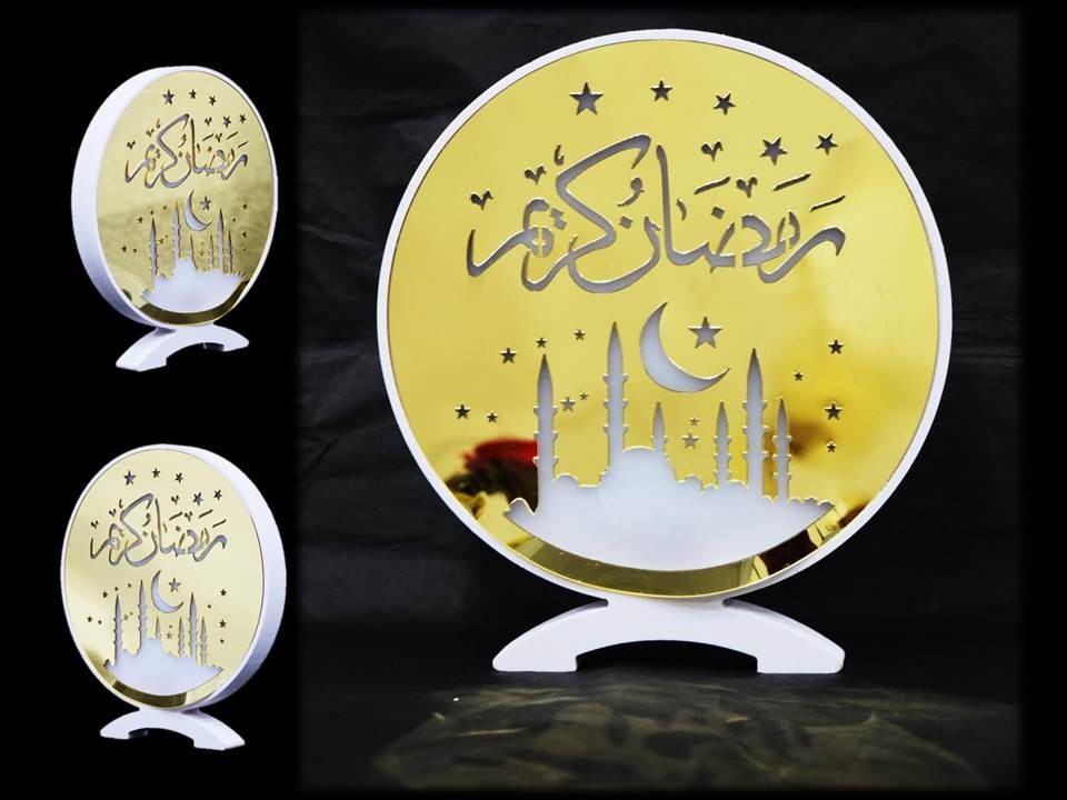 Buy Ramadan Gold Acrylic Frame with LED - Assorted Online in Kuwait