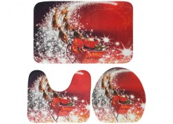 Buy Restroom Mat Set Of 3 77x44 Red in Kuwait