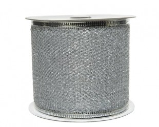  Ribbon Polyester Glitter - Silver in Salwa