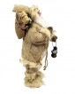 Santa Polyester Plastic Body with Brown Coat L23-W14-H45cm