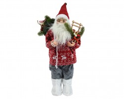 Buy Santa Polyester Plastic Body With Red Sweater L23-w14-h45cm in Kuwait