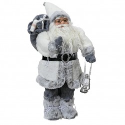 Buy Santa Polyester Plastic Body With White Coat L23-w14-h45cm in Kuwait