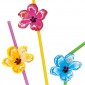 set 6 paper straws hibiscus 24 cm