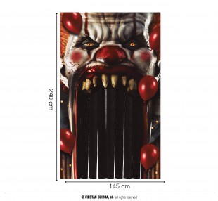  Terror Clown Curtain 145x240 Costumes in Shuwaikh
