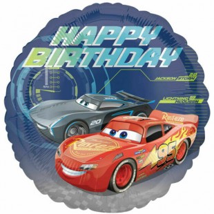  The Cars 3 Standard Happy Birthday Foil Balloon Accessories in Salwa