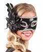 Venetian eye mask Fiore black