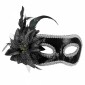 Venetian eye mask Fiore black